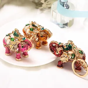 Cartoon Elephant Keychain – Alloy Pendant Charm for Car & Bag