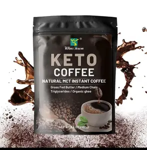 Keto Coffee Natural MCT Instant Coffee 3.5 Oz Grass Fed Butter Medium Chain Triglycerides Organic Ghee for Ketosis Support