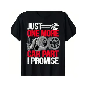 Men's Casual Mechanic TShirt with Humorous Carrepair Print 100 Cotton Crew Neck Tee for Family and Workshop Wear