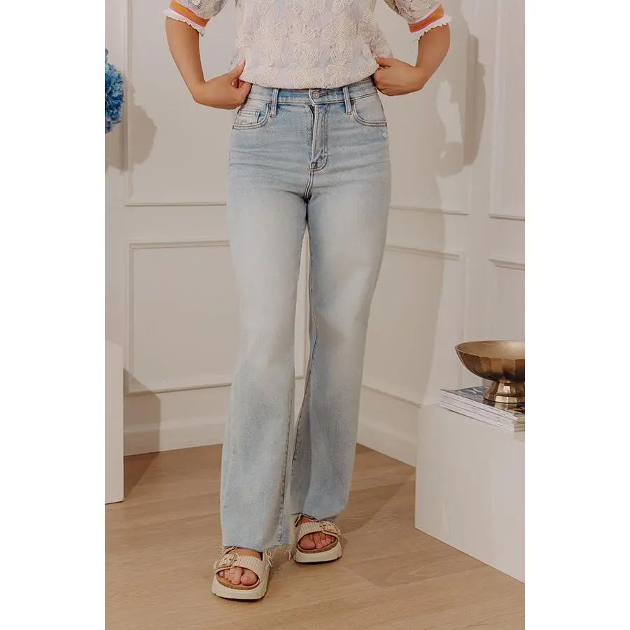 Hidden Jean Logan High Waist Dad Jean in Light Wash