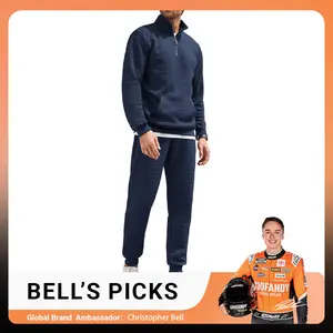 COOFANDY Men's Tracksuit 2 Piece set men Quarter Zip Sweatsuit Workout Plaid Jacquard Jogging Suit Set Gift Ideas