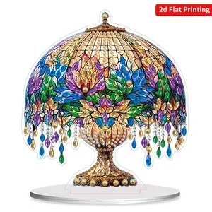 Acrylic DIY Diamond Painting Tools Set, Irregular Shape 2D Desktop Decorations, Christmas Series, Art Mosaic Craft, Holiday Party Decoration