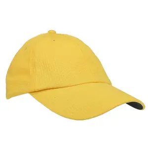 PAGE and TUTTLE Mens Performance Square Mesh Cap Athletic Athletic Baseball - Yellow