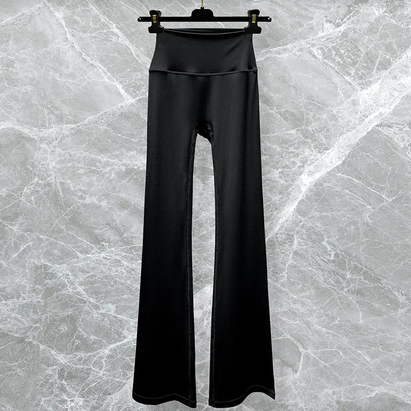 6910 Black Pants   Solid Color Single Pi