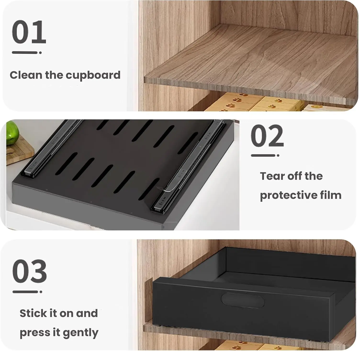 21'' Deep Pull Out Drawers for Cabinets, 10