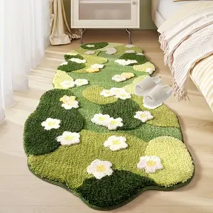 1pc Mountain Flower Rug - Non-slip Bath Mat & Home Decor Durable, Absorbent, Soft for Bathroom, Living Room, Bedroom Quick-Dry, Stylish Design