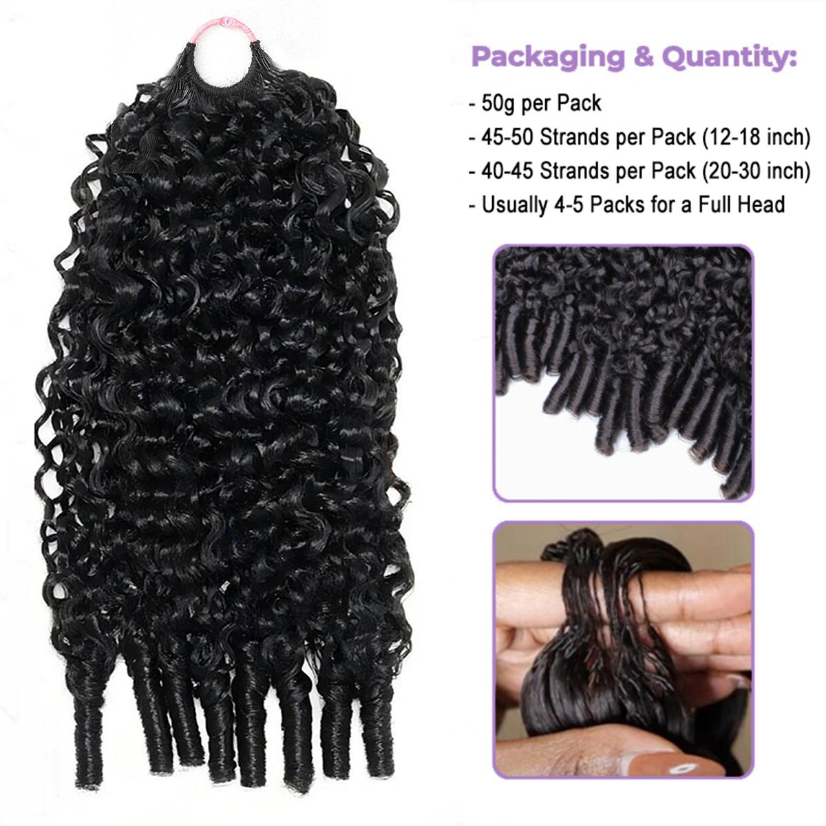 【Slash Prices】Tahikie Burmese Curly Crochet Human Hair For Miracle Knots Human Hair Feather Water Wave Curly Wave Crochet Human Hair For Miracle Knots Pre-Separated 50g/Pack Recommended #TiktokShopSpringGlowUp #RefreshedLook