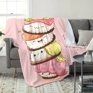 A Sushi Blanket That Looks Like Real Food, a Unique Food Cover, a Fun Gift for Boys And Girls, Suitable for All Seasons, Perfect for Beds, Sofas, Chairs, And Living Room Decor H