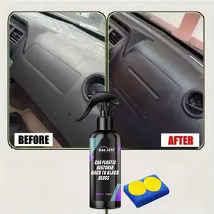 Car Plastic Restore Revitalizer Auto Plastic Renovator Longlasting Coating For Car Rubbers Refurbish Clean Gloss Black Shine Car Detailing Kit Car Detailing Products