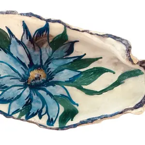 Hand Painted Oyster Shell, Original Design, Classic Style