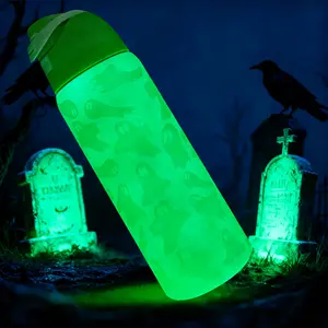 OW (Luminous Cup) stainless steel outdoor sports drinking tube water bottle, with a tube, double-layer vacuum insulated outdoor cycling water bottle, 32oz/945ml - Dynamic Little Demon-Drinkware,Bottled,Portable,Insulated Tumbler-work bottle- Flasks