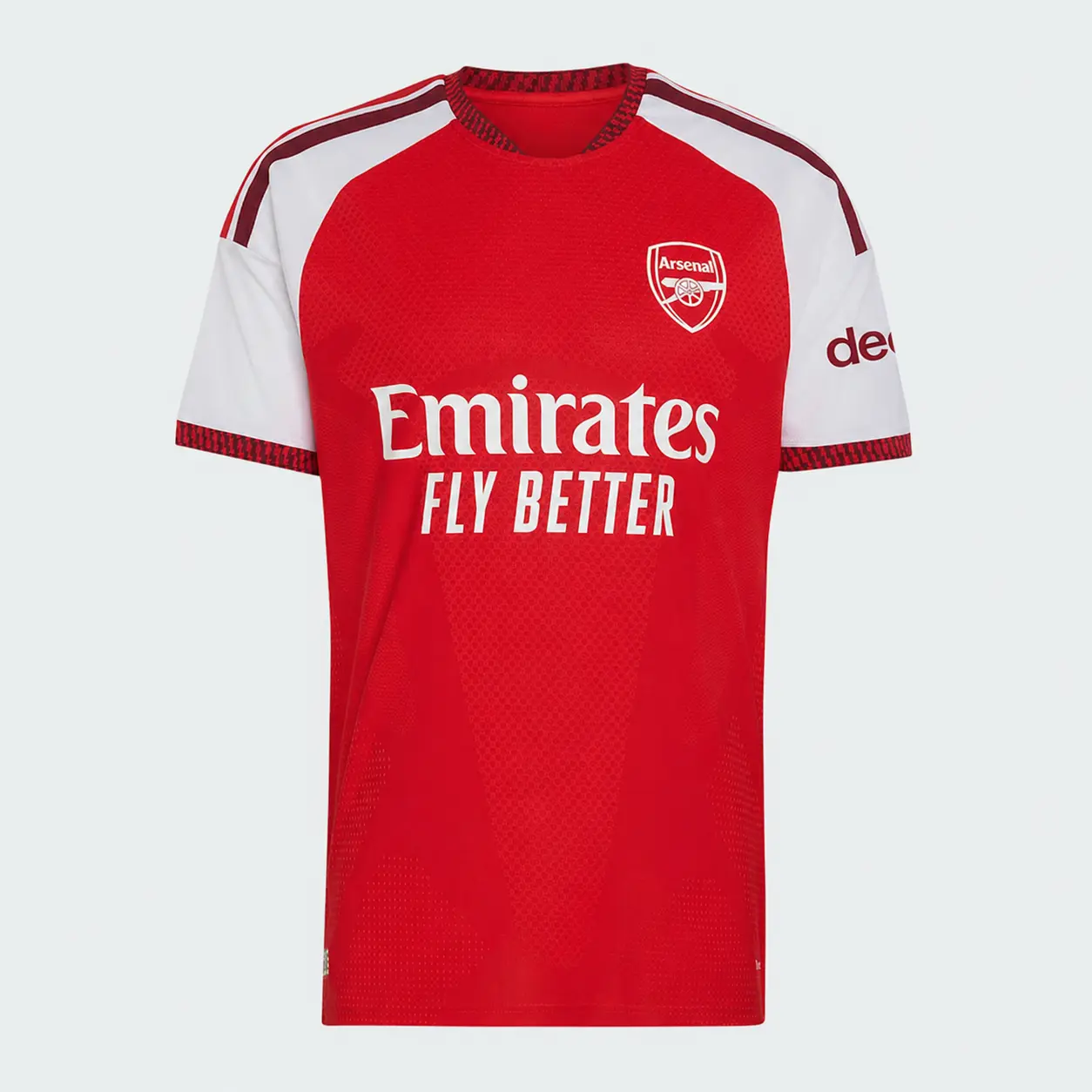 Emirates Fly Better Arsenal Football Jersey Red & White Short Sleeve Top
