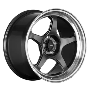 Konig Hyperspec 18x8.5A 5x112 ET42 Anthracite Metallic Wheel w/ Mirror Machined Lip (Knurled Bead)