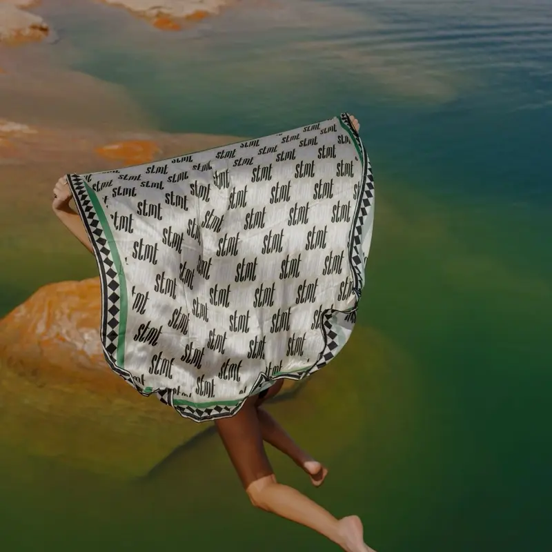 Green STMT Silk Scarf - Fashion Statement Accessory
