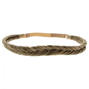 212 MAIN Men's Braided Fishtail Headband - R14 88H Golden Wheat, Elastic Band, Easy Slip-On, Layered Look, Ideal for Special Occasion Costumes & Accessories
