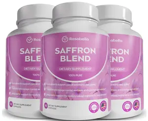 3 Pack Rosabella Saffron Blend Supplement for Men & Women – Saffron, B6, Magnesium & Herbal Extract Capsules – Supports Mood, Focus & Clarity – Non-GMO, Gluten-Free – 180 Capsules – 90-Day Supply
