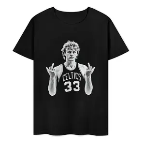 Larry Bird Retro 90s T-Shirt Black Shirt Men's Shirts Vintage Men's Clothing graphic tee