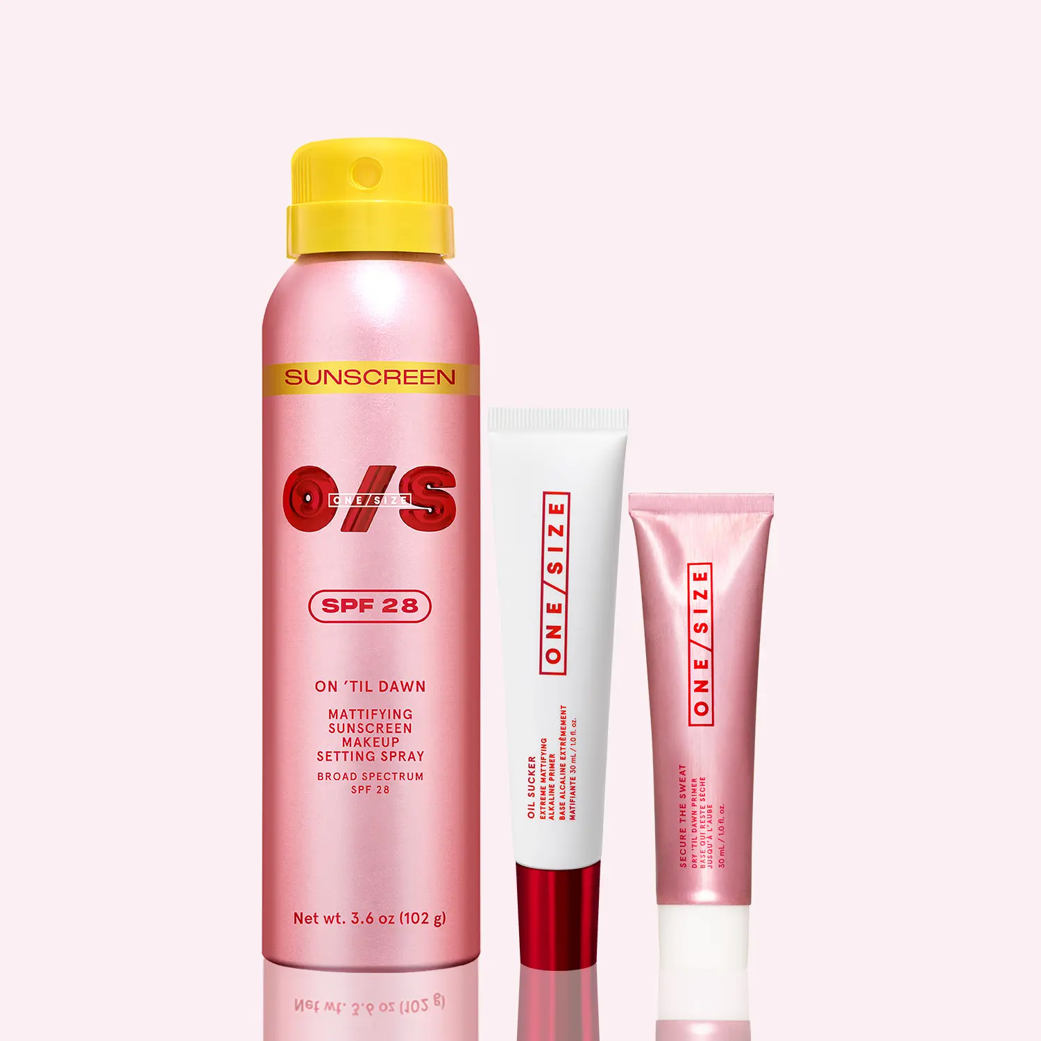 No Melt, No Shine Summer Trio | Sweatproof ONE/SIZE Primers + SPF Setting Spray for All-Day Protection