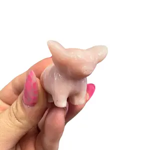 Gemstone Highland Cow Carving - Natural Crystal Cow Carving