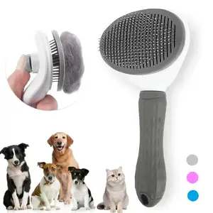 Self-Cleaning Pet Grooming Brush for Dogs & Cats | Easy-Release Slicker Brush for Daily Fur Care