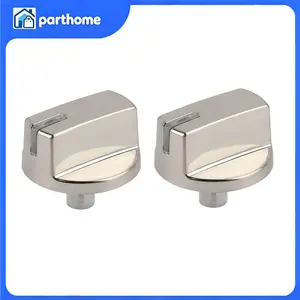 2pcs AEZ73293801 Knob Compatible for LG Stove Silver Plastic Electric Cooktop Replacement Part Number AP5594929