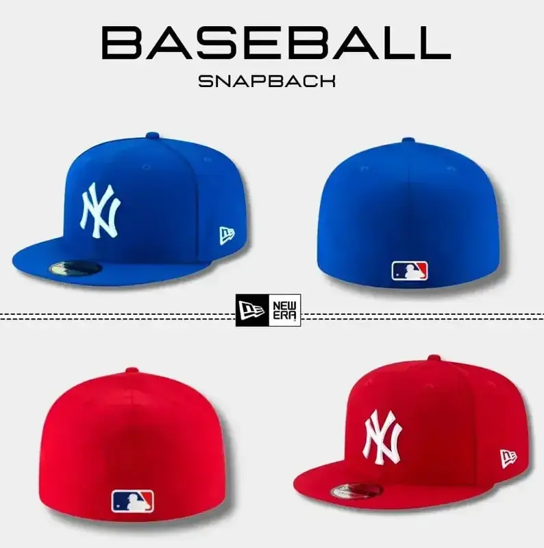 MLB New Era Baseball Snapback Hat NY Yankees LA Dodgers White Sox Cubs Cardinals Pirates Nationals Reds Flat Brim Adjustable Cap Streetwear Fashion 2026