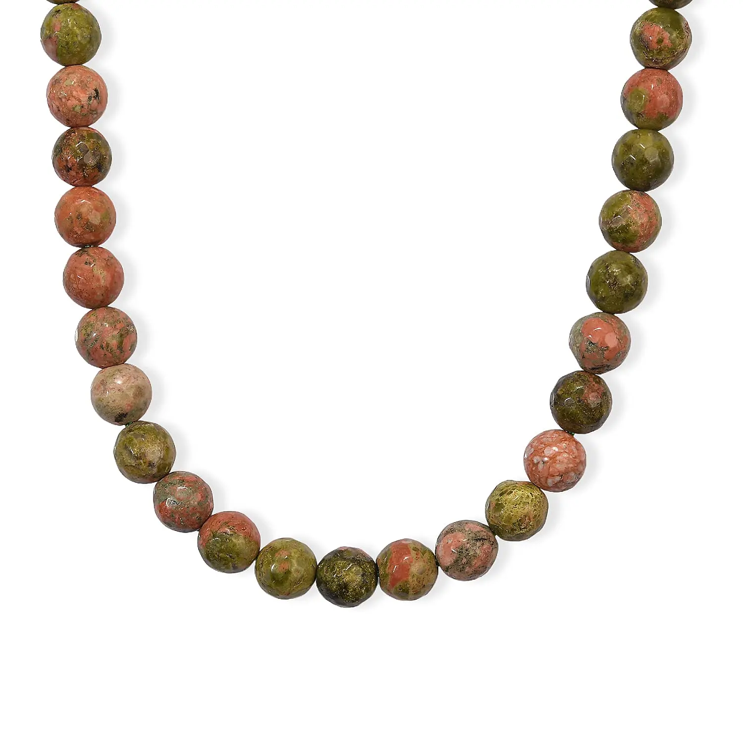 Unakite Beaded Necklace (15 Inches) 199.00 ctw