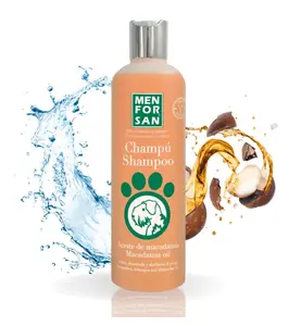 Menforsan Macadamia Oil Vegan Dog Shampoo Neutral pH & Mild Surfactants for Long-Haired Breeds with Orange Fragrance