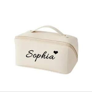Personalised cosmetic bag with monogram | custom makeup bag | personalized gift for her,personalised gift for bridesmaid,Travel makeup bag