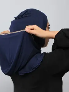 1pc Quick-Dry Headscarf, Jersey Hijabs, Stretchy Hijab, Dual-Layer Modal Soft Comfort, Elegant Sparkle Design, Summer Sun Protection, Daily Wear