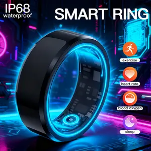 Smart ring IP68 waterproof smart ring, equipped with sleep monitoring, heart rate tracking, emotion recognition, and temperature measurement functions. HRV sports step counting smart ring, ideal gift for women, wearable device
