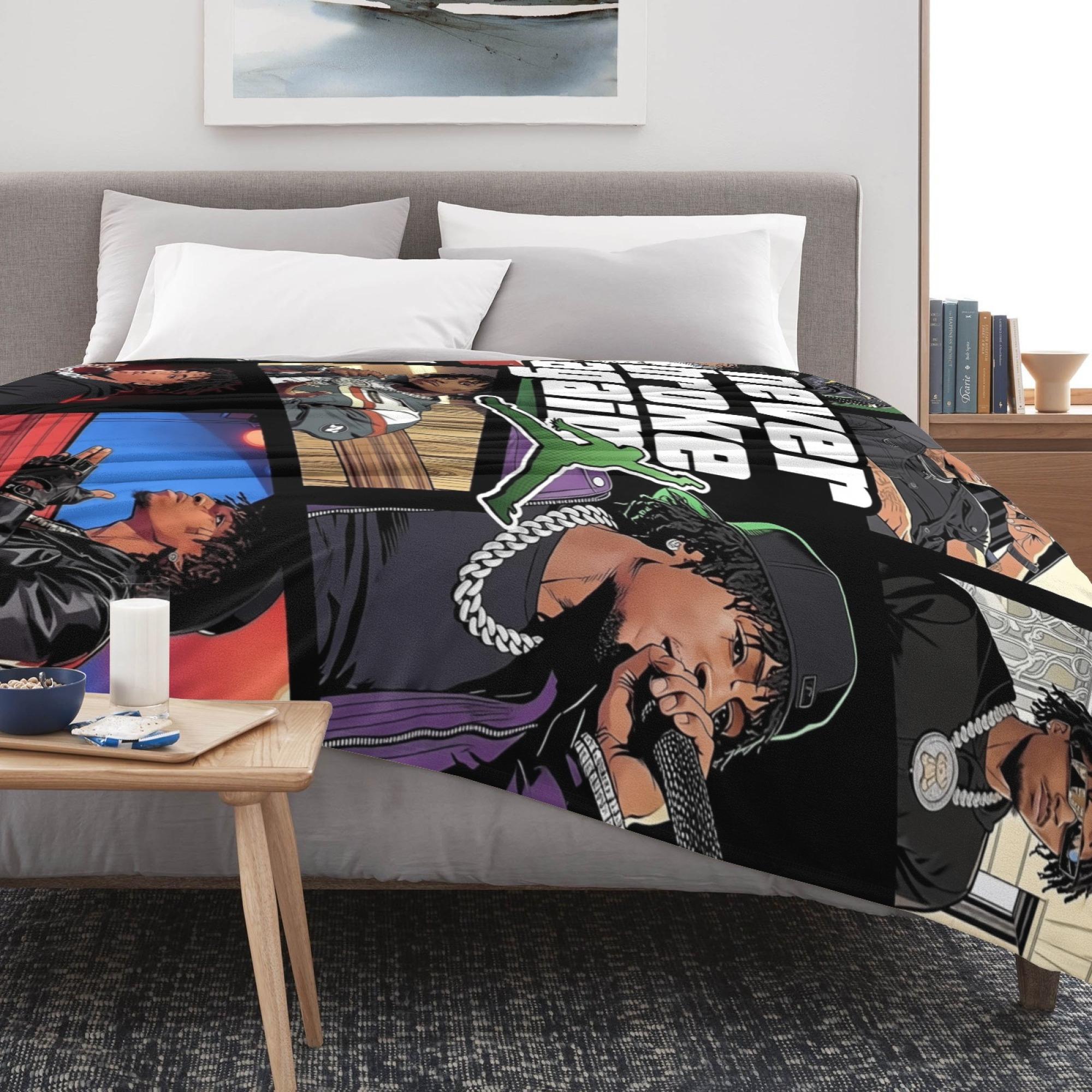 Never Broke Again Collage Flannel Blanket Hip-Hop Throw with YoungBoy Collage & "Never Broke Again" Logo – Ultra-Soft, Cozy, Perfect for Rap Fans, Bedroom Decor, Streetwear Aesthetic and Gifting to Hip-Hop Enthusiasts.
