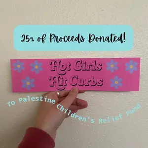 Hot Girls Hit Curbs Bumper Sticker - Ideal for Car