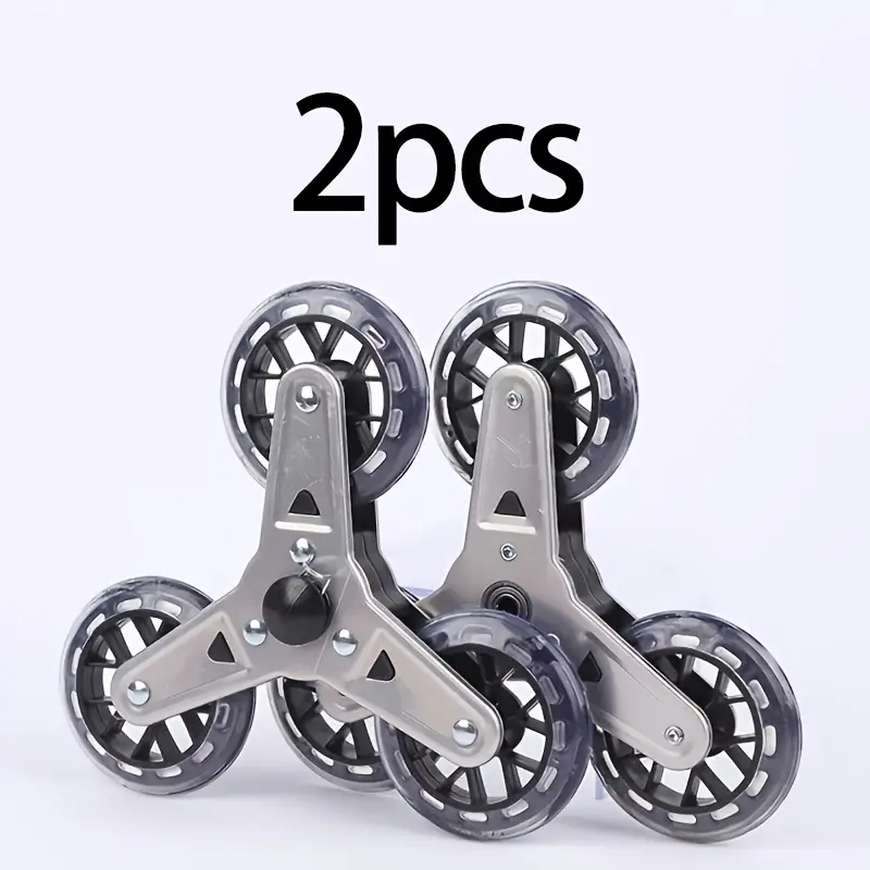 2Pcs heavy-duty all-terrain ladder wheel with 360 ° rotation function - four-wheel ladder system with heavy-duty metal structure and luggage - compatible with most trolleys and shopping carts
