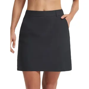 Baleaf Womens 18 Inch Golf Skorts Modest Athletic Skirts with Belt Loops Zipper Pockets UPF 50+ Quick Dry Work Travel Casual Activewear