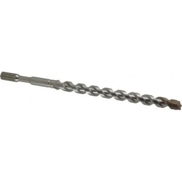 DeWALT Carbide-Tipped Spline Shank Drill Bit - Model DW5721, 1" Diameter, 11" Usable Length, 16" OAL, for Concrete/Masonry Long Reach Drilling (Rotary & Hammer Compatible)