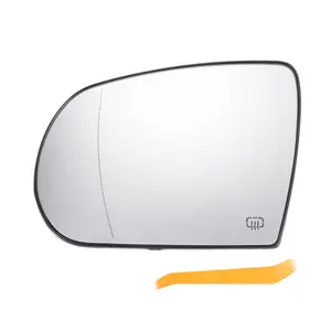 Car Rearview Left Driver Side Mirror Glass Replacement W/ Backing Plate Heated White Glass for Jeep Cherokee 2014-2019 for Jeep Compass 2017-2021