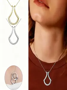 Women's Geometric Stainless Steel Necklace Pendant, Elegant Design for All Occasions, Durable Jewelry Accessory