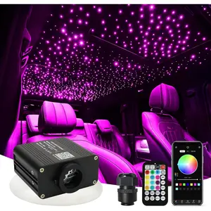 Upgraded 16W Starlight Headliner Kit Twinkle+Sound Activated 600 count 0.03in 9.8ft  Fiber Optic Light APP/Remote Control for  Home Star Ceiling Decoration