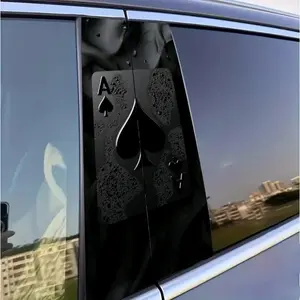 a Car Stickers Set, Glossy Vinyl B Pillar Protection Decals, Self-Adhesive Window Wall Decorations, Windshield Sticker, Side Decals for Cars Trucks Suvs