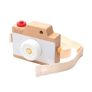 Bimi Boo Premium Wooden Baby Camera Toy with Detachable Strap - Perfect for Pretend Play and Aesthetic Retro Photographed Props