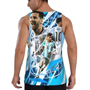 ionel Messi Argentina AFA World Cup Champion Casual Sleeveless Shirt