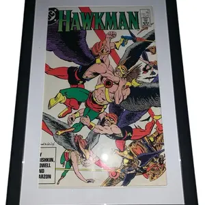 Vintage Hawkman Framed comic book art