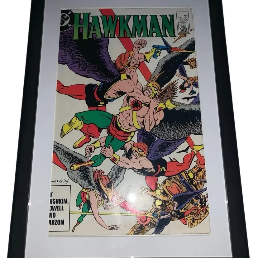 Vintage Hawkman Framed comic book art
