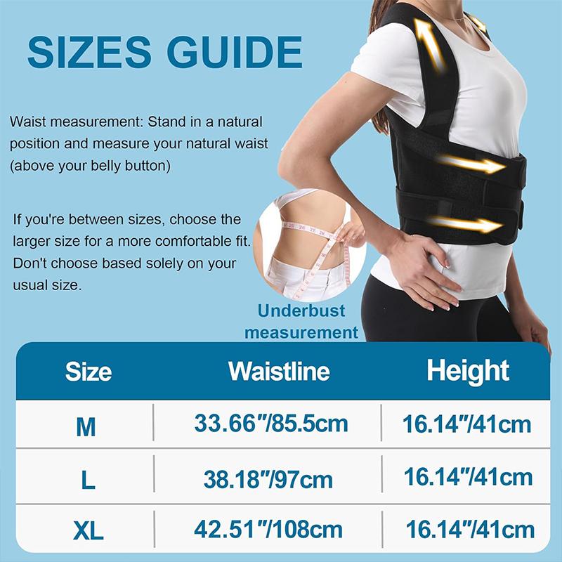 Back Brace Posture Corrector – Breathable Full Back Support, Shoulder Alignment, Spine Relief, Unisex Adjustable Support Vest