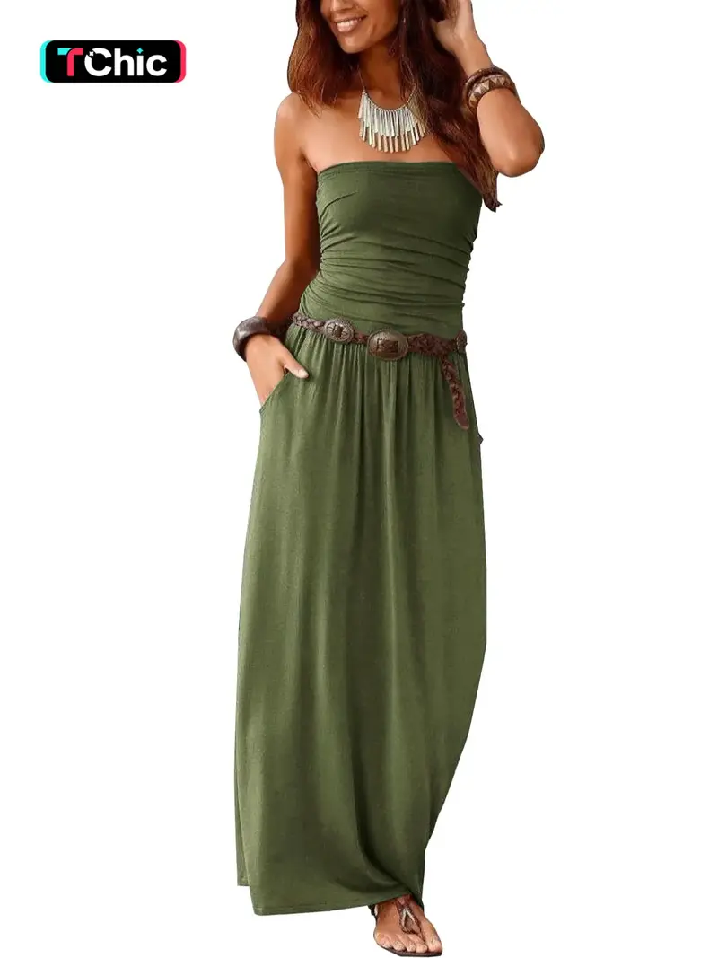 strapless casual dresses