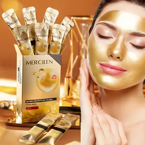 Retinol Snake Venom Gold Mask, 10pcs/box Moisturizer Hydrating Mask Deep Moisturizing & Smoothing Skin Mask, Hydrating Facial for All Skin Types
