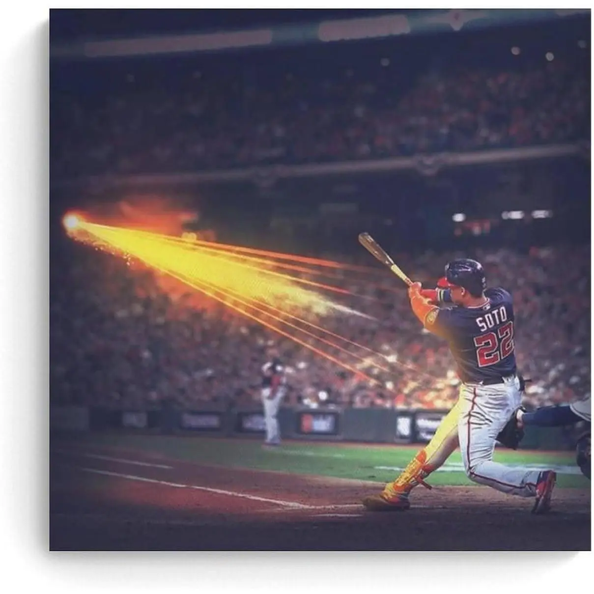 Juan Soto Baseball Player Artistic Print, Inspirational Artwork Canvas Painting, Home Decor Decoration for Bedroom & Gym, Ideal Gift (Home Supplies Posters & Prints)