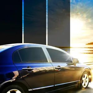 Car Window Tint 5% Vlt  5 Percent Nano Ceramic Roll 20" Inch X 10'ft Automotive For Sun & Glare Protection Uv Heat Blocking Scratch Resistant 5-layer
