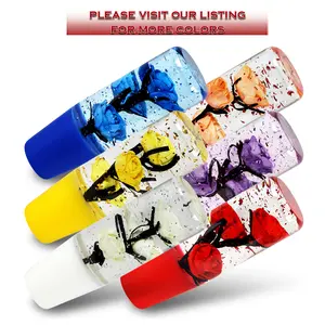 Universal 150mm VIP Shift Knob Stick Crystal Transparent Bubble Throw Gear Shifter, M8x1.25, M10x1.25, M10x1.5, M12x1.25 Adapters